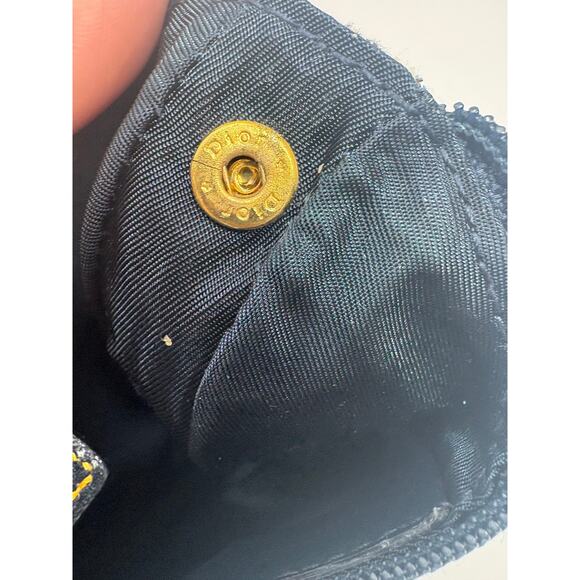 Christian Dior Saddle Coin Case Navy Blue Trotter Canvas with Gold Hardware Made - Picture 7 of 8